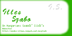 illes szabo business card